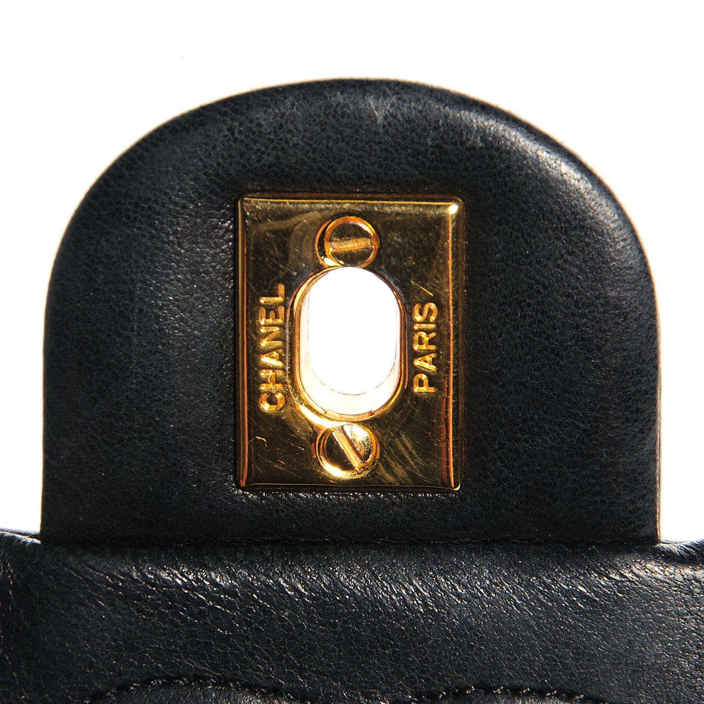 Lambskin Quilted Mini Square Flap Black