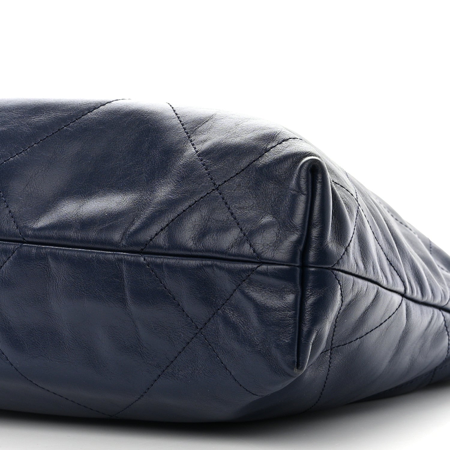Chanel Shiny Calfskin Quilted Small Chanel 22 Navy 10 of 10