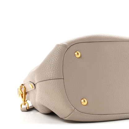 Prada Vitello Daino Shoulder Bag Pomice 9 of 10