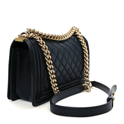 Chanel Calfskin Quilted Medium Boy Flap Black 6 of 21