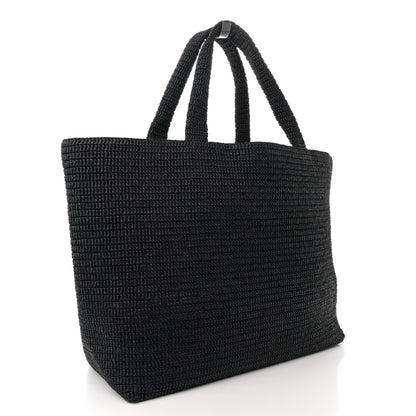 Saint Laurent Raffia Logo Tote Black 2 of 9