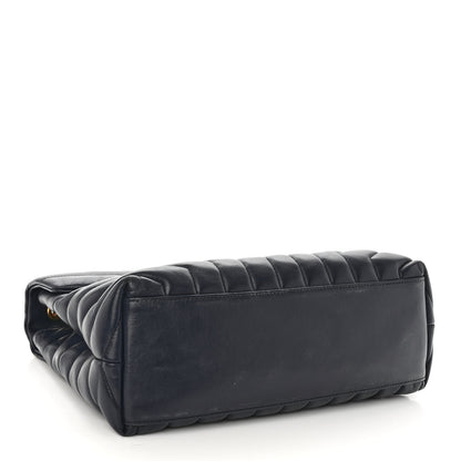 Saint Laurent Calfskin Y Quilted Monogram Medium Loulou Chain Satchel Medium Blue 4 of 11