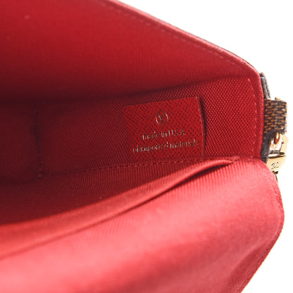 Louis Vuitton Damier Ebene Pochette Felicie Chain Wallet 9 of 12