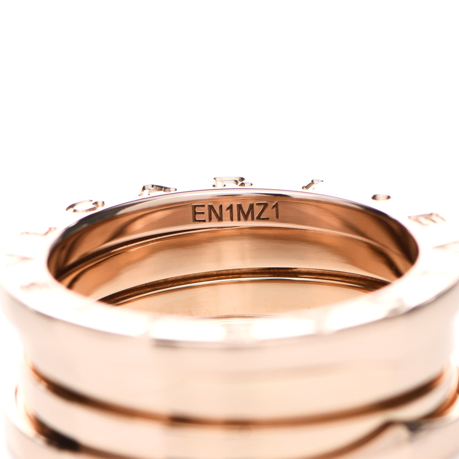 Bulgari 18K Rose Gold B.Zero1 Three-Band Ring 55 7.25 4 of 7