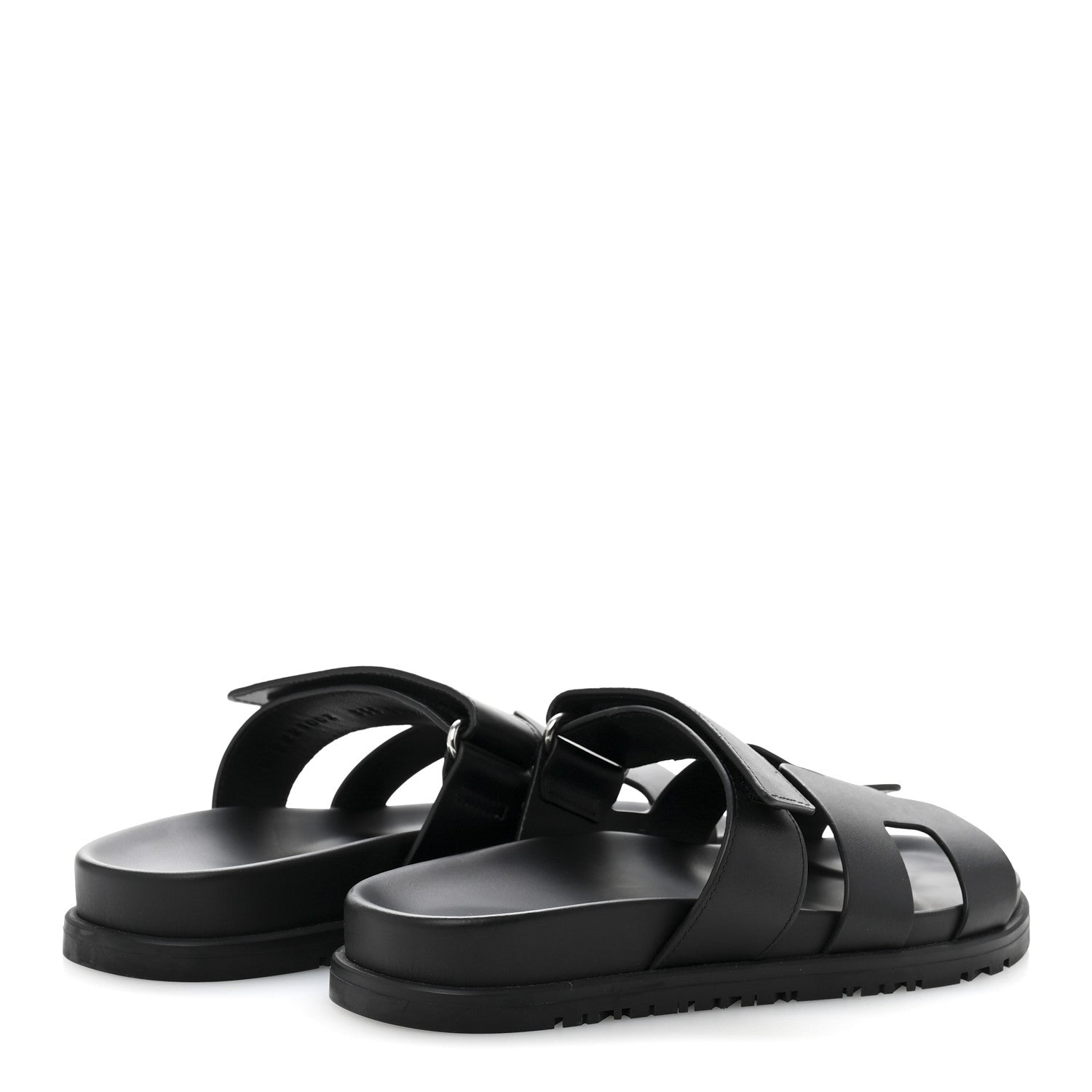 Hermes Calfskin Womens Chypre Sandals 35.5 Black 5 of 10
