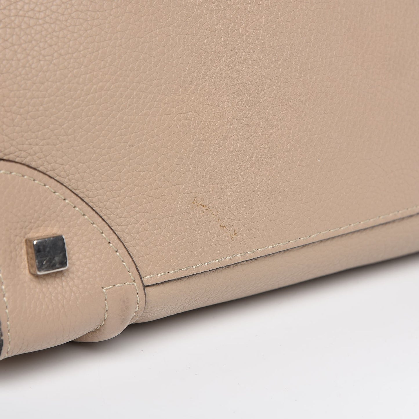 Drummed Calfskin Mini Luggage Dune