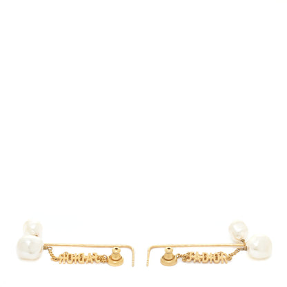 Christian Dior Pearl J'adior Dangle Earrings Gold 3 of 5