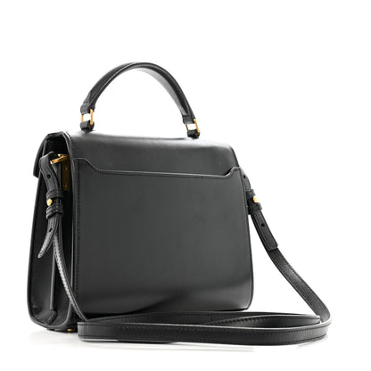 Saint Laurent Calfskin Mini Classic Monogram Cassandra Top Handle Black 3 of 14