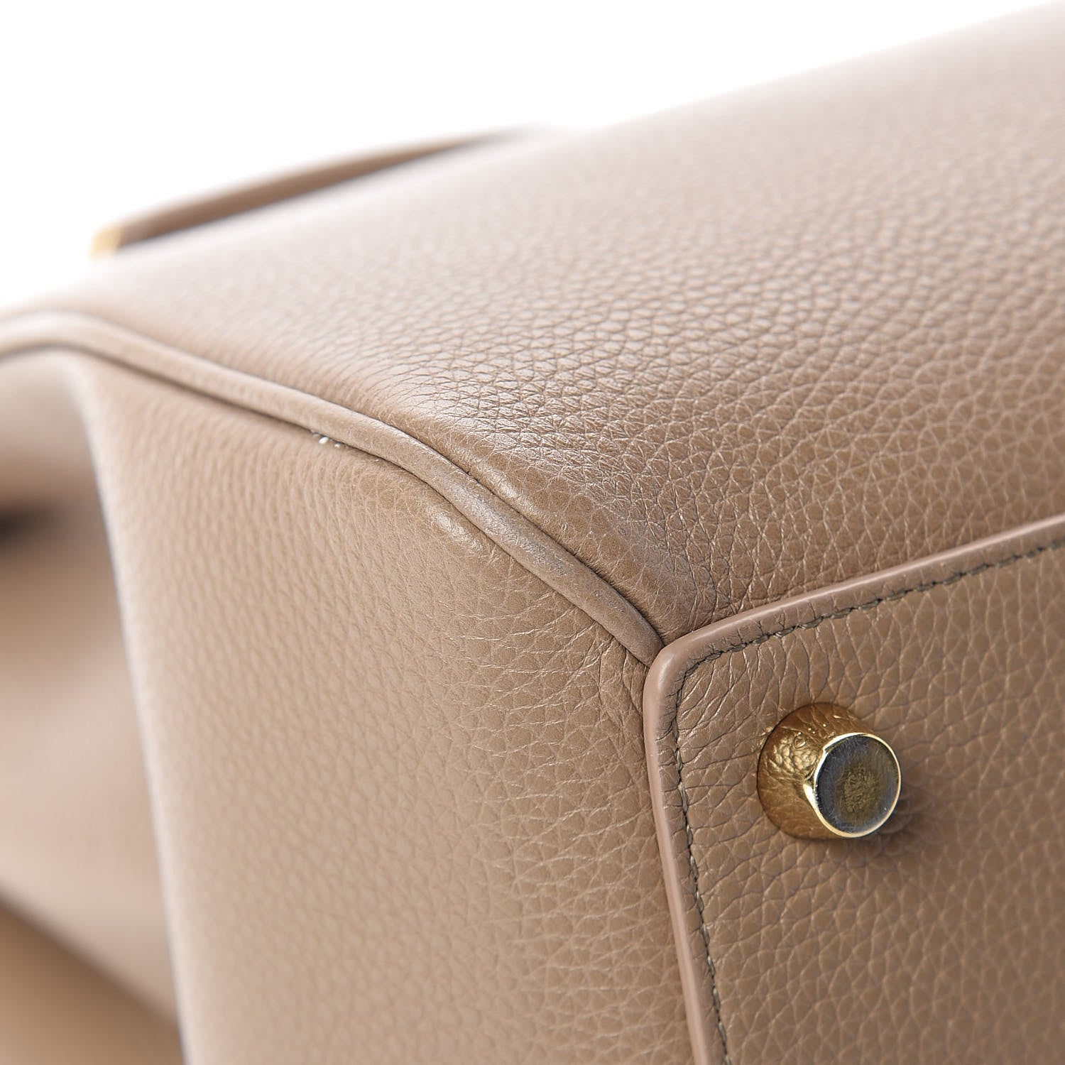 Celine Grained Calfskin Classique 16 Top Handle Bag Beige 13 of 16