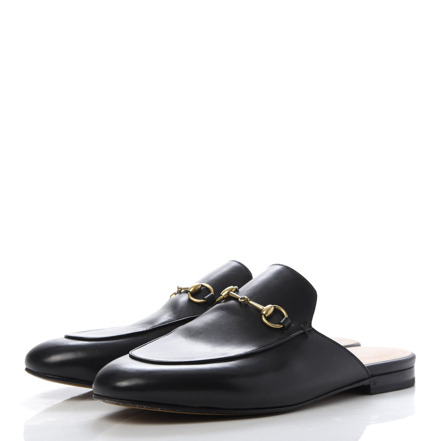 Calfskin Womens Princetown Slippers 41 Black