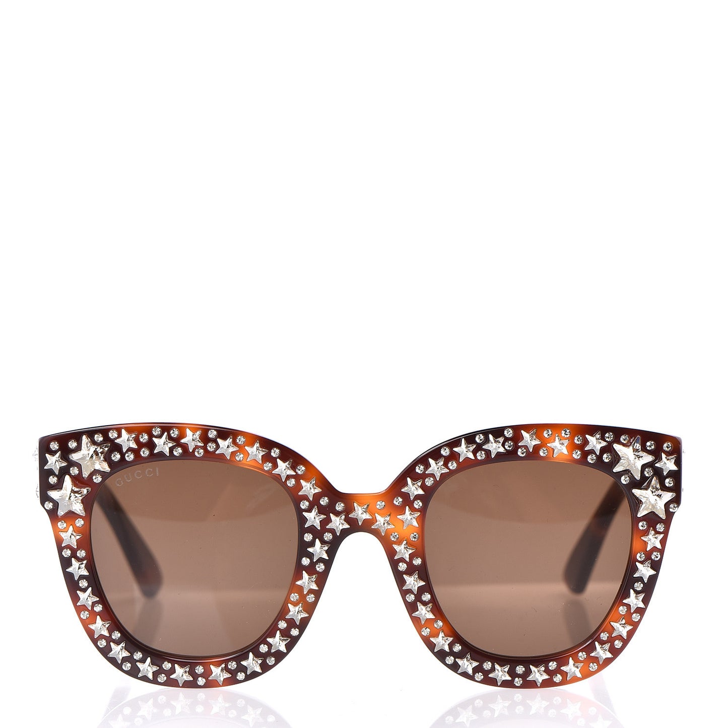 Acetate Stars Cat Eye Sunglasses GG0116S Havana