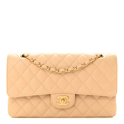 Chanel Caviar Quilted Medium Double Flap Beige 1 of 10