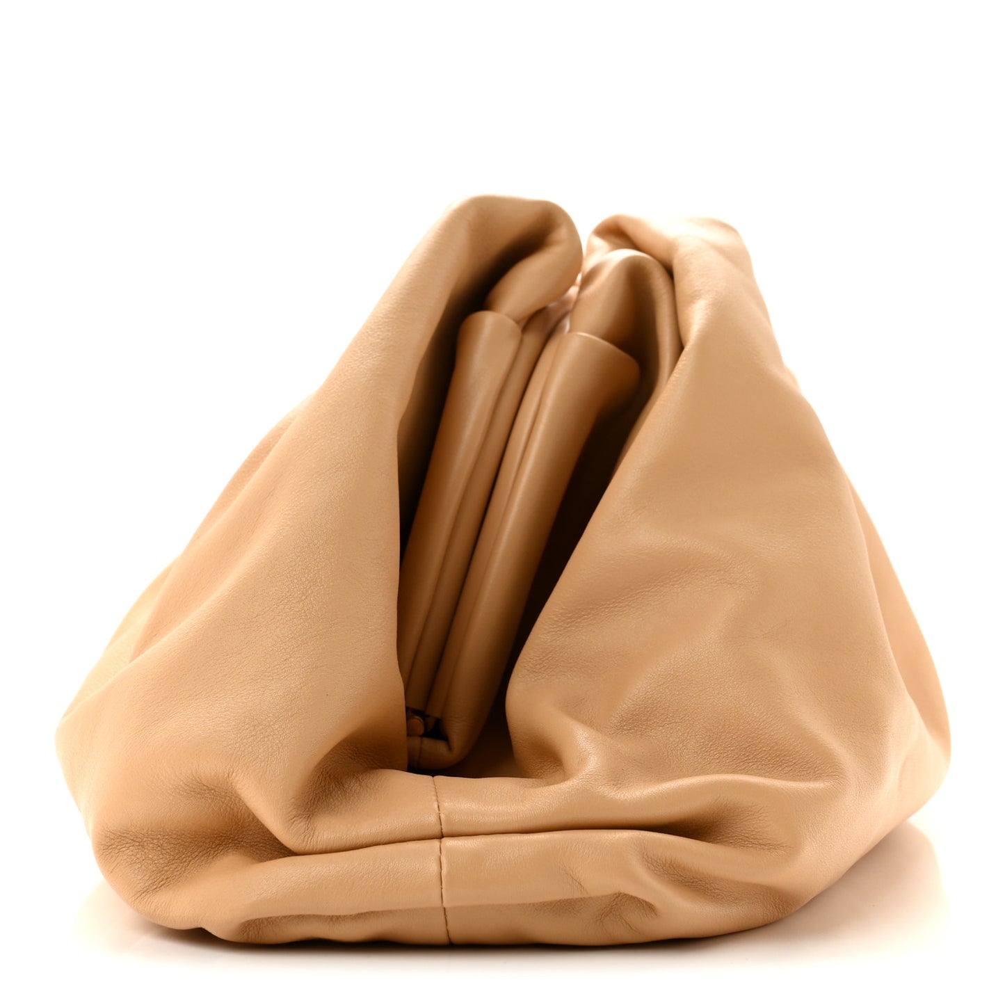 Smooth Butter Calf The Pouch Oversized Clutch Almond