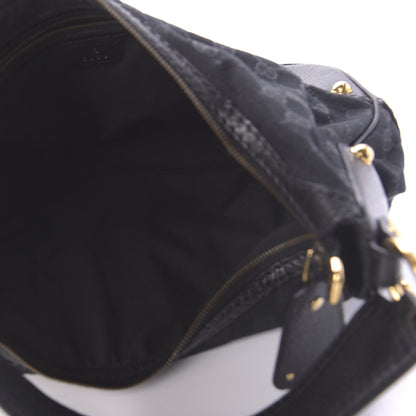 Gucci Monogram Medium Jockey Hobo Black 5 of 10