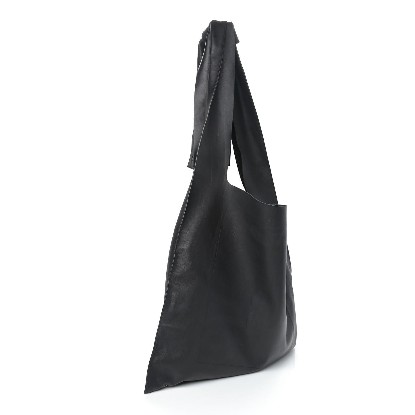 Nappa Oversized Bow Shoulder Bag Black