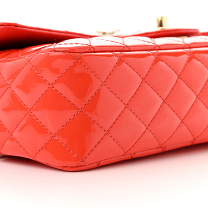 Chanel Patent Calfskin Quilted Valentine Charms Medium Single Flap Red 9 of 10