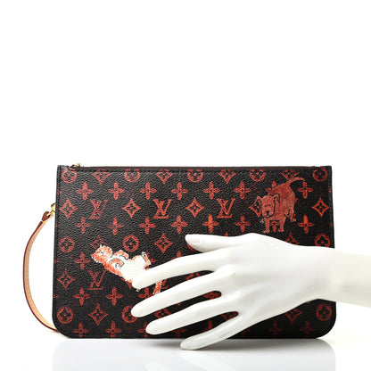 Louis Vuitton Catogram Neverfull MM GM Pochette Marron 2 of 7