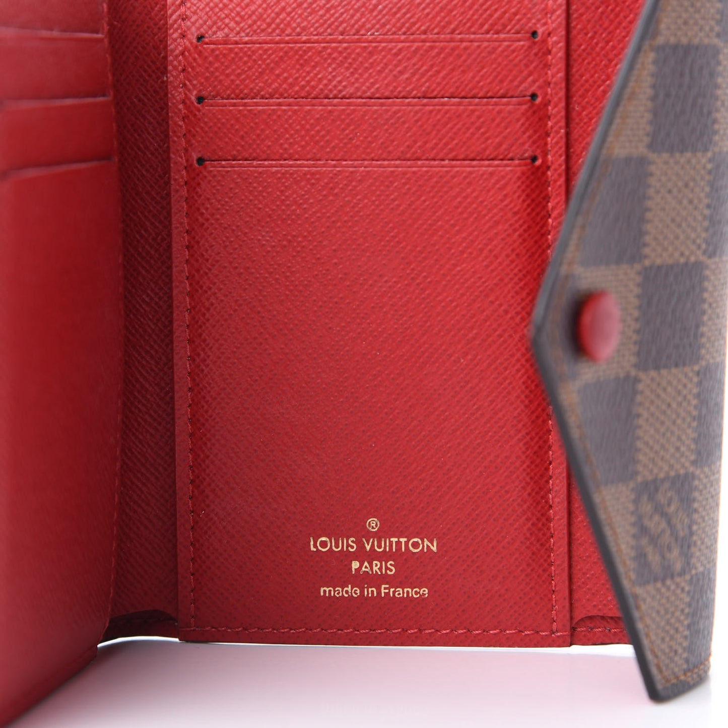 Damier Ebene Victorine Wallet Red