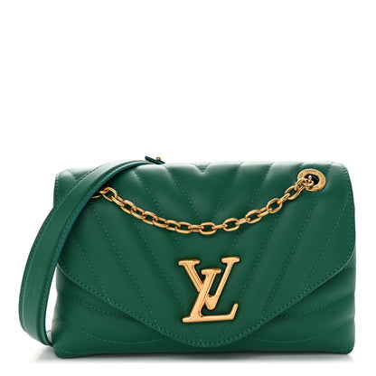 Louis Vuitton Calfskin New Wave Chain Bag MM NM Emerald 1 of 9