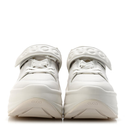 Gucci Calfskin Womens Wave Wedge Sneakers 37 White 3 of 9