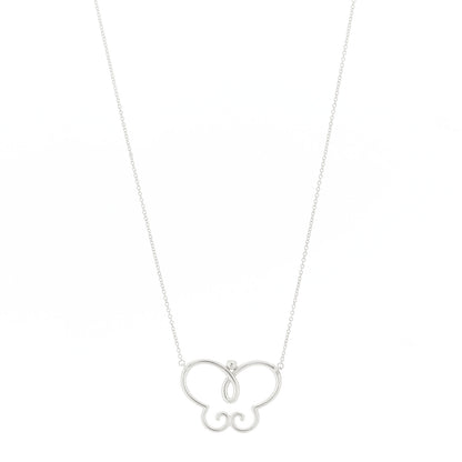 Tiffany Sterling Silver Paloma Picasso Butterfly Pendant Necklace 1 of 5