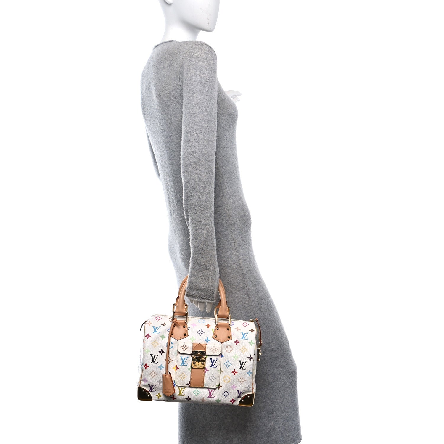 Louis Vuitton Monogram Multicolor Speedy 30 White 2 of 10