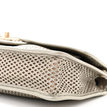 Chanel Perforated Calfskin Large Up In The Air Flap Light Gold 10 of 11