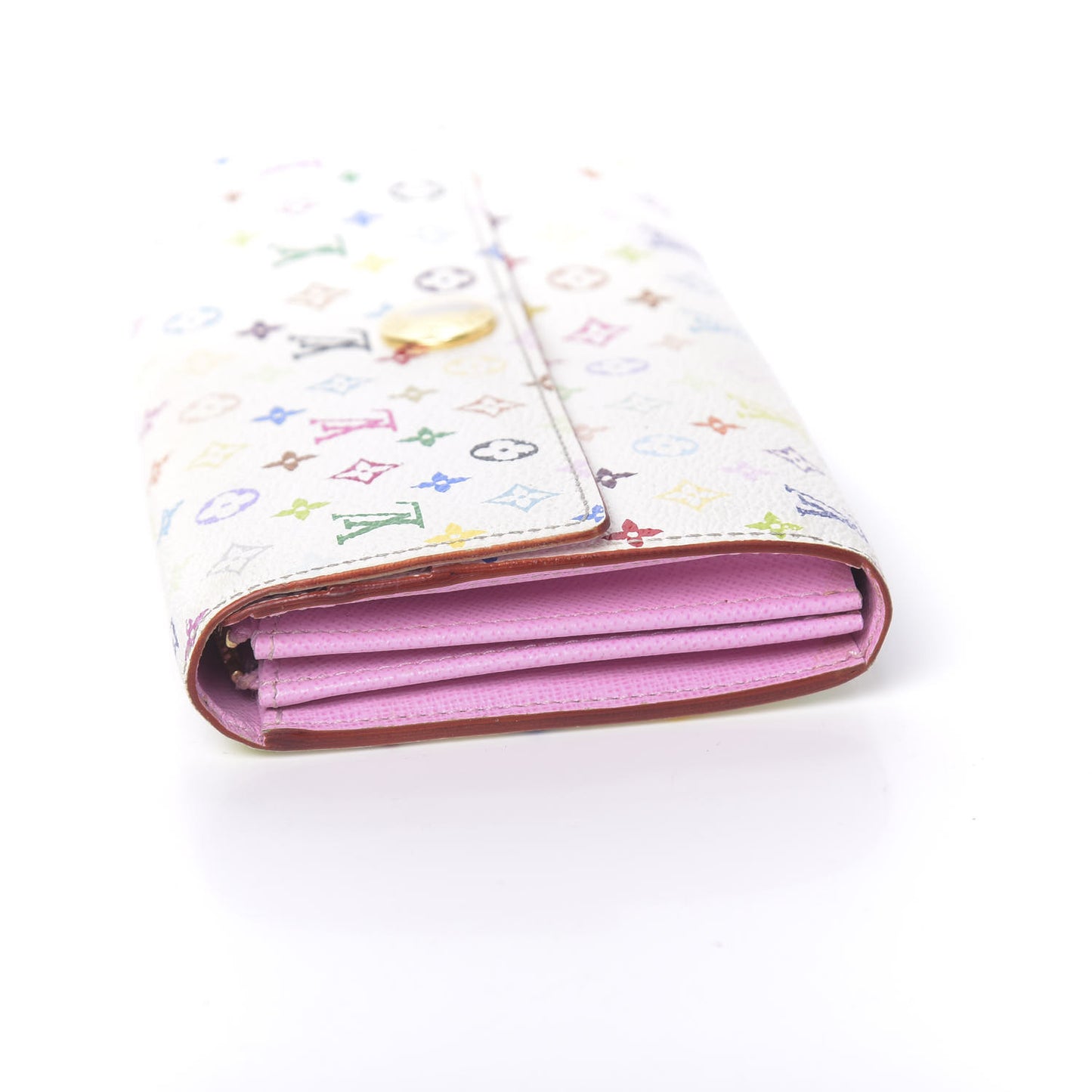 Monogram Multicolor Sarah Wallet White Litchi