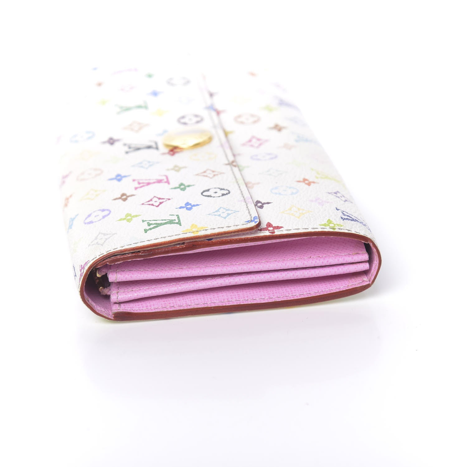 Louis Vuitton Monogram Multicolor Sarah Wallet White Litchi 11 of 15