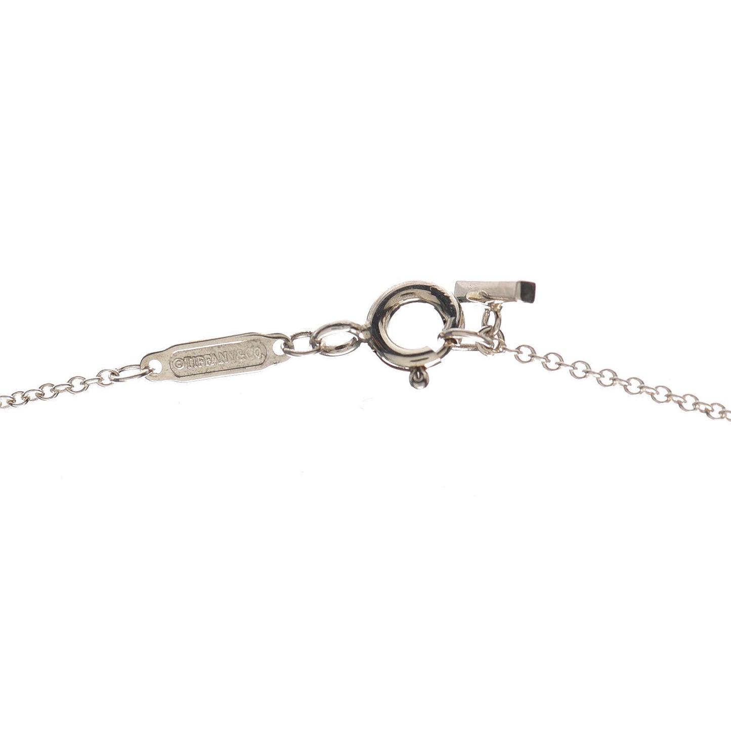 Sterling Silver Large T Smile Pendant Necklace