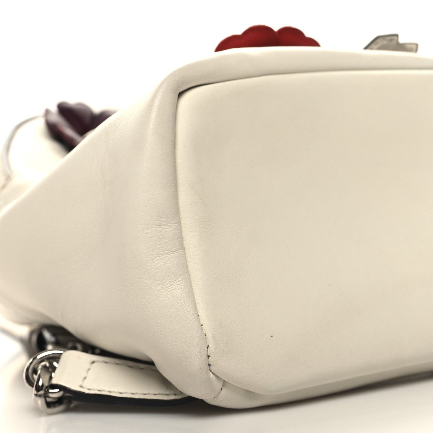 Vitello Dolce Flowerland Studded Mini Backpack White Ice Multicolor