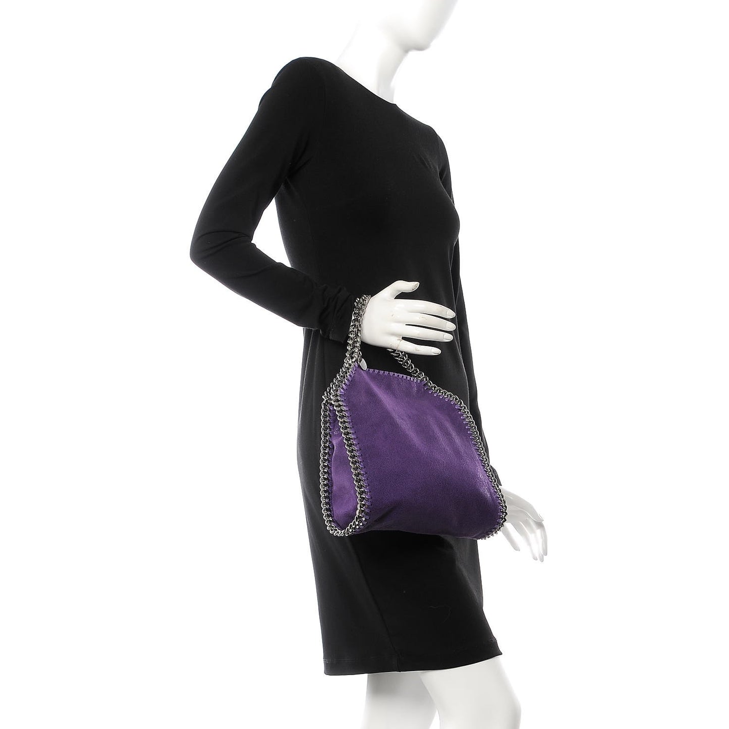Shaggy Deer Mini Falabella Fold Over Tote Bright Purple