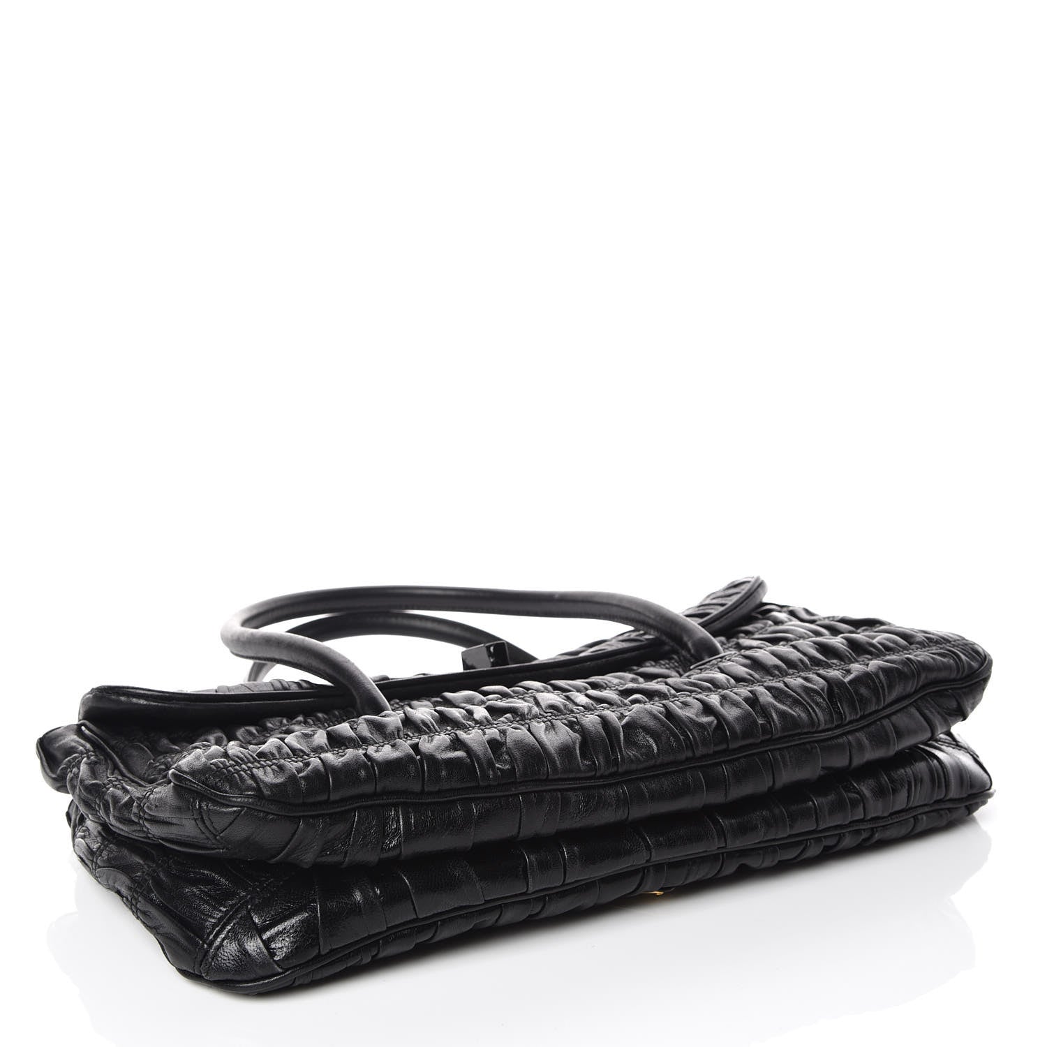Prada Nappa Gaufre Flap Bag Black 4 of 10