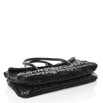 Prada Nappa Gaufre Flap Bag Black 4 of 10