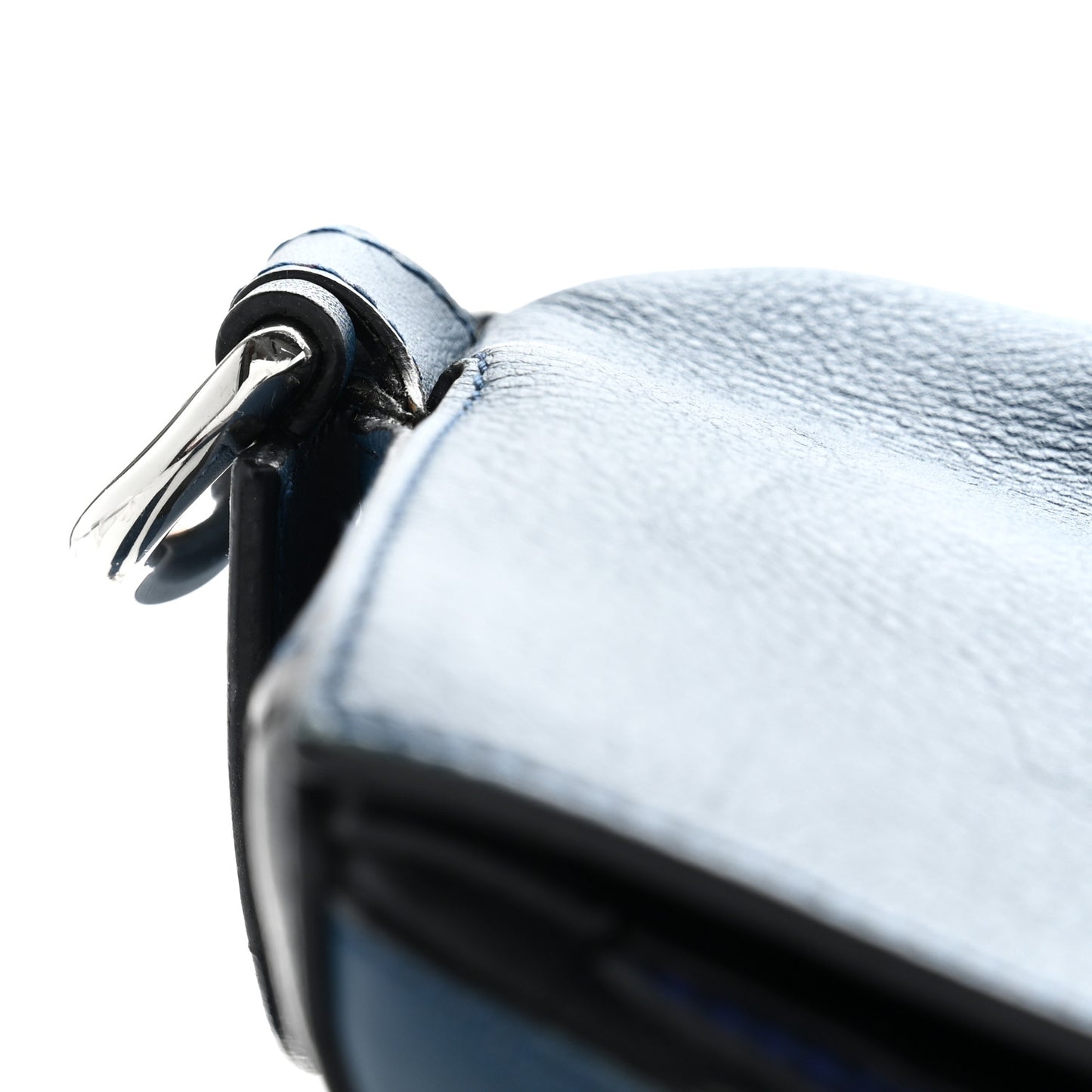 Calfskin XL Puzzle Bag Blue Black