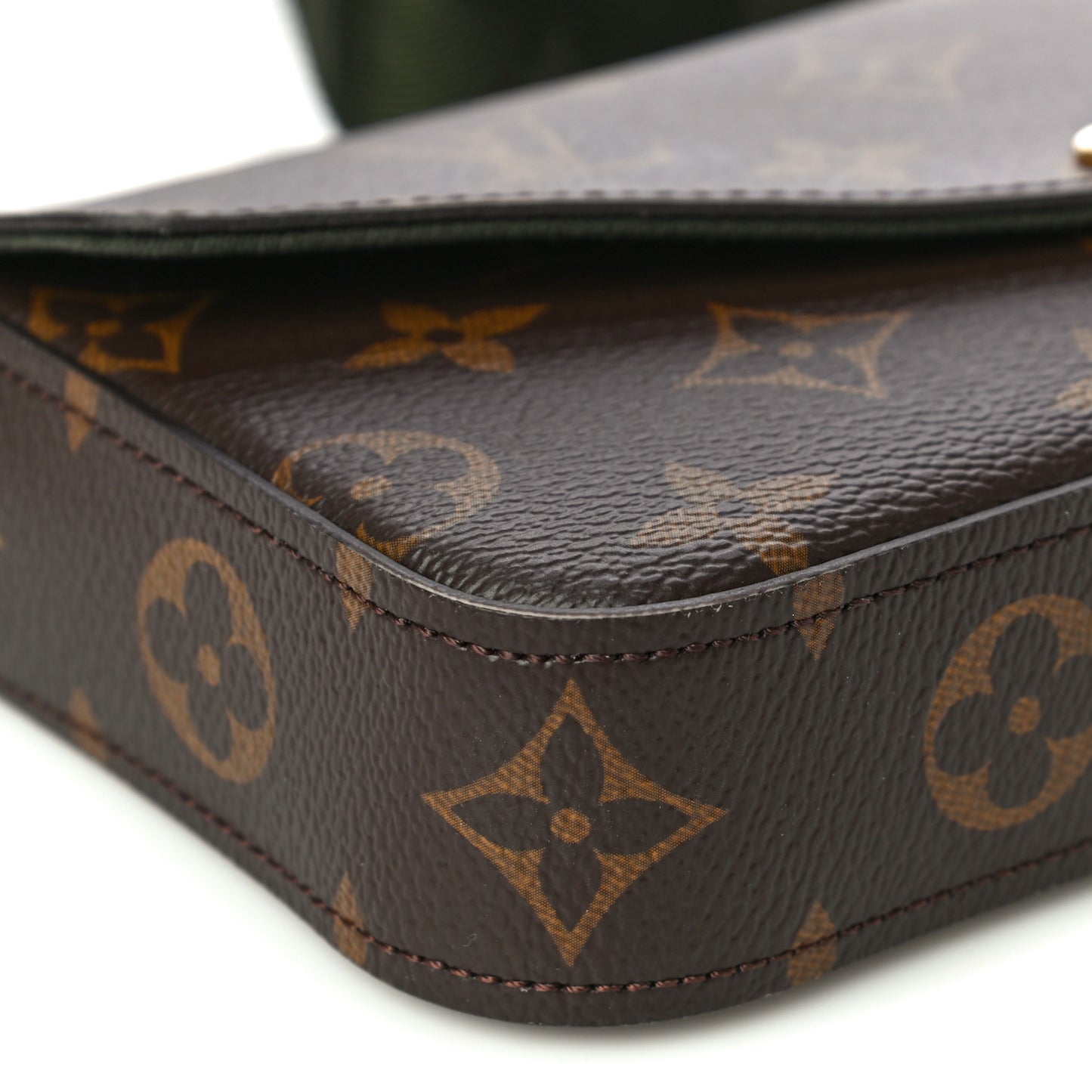 Monogram Felicie Strap & Go Kaki