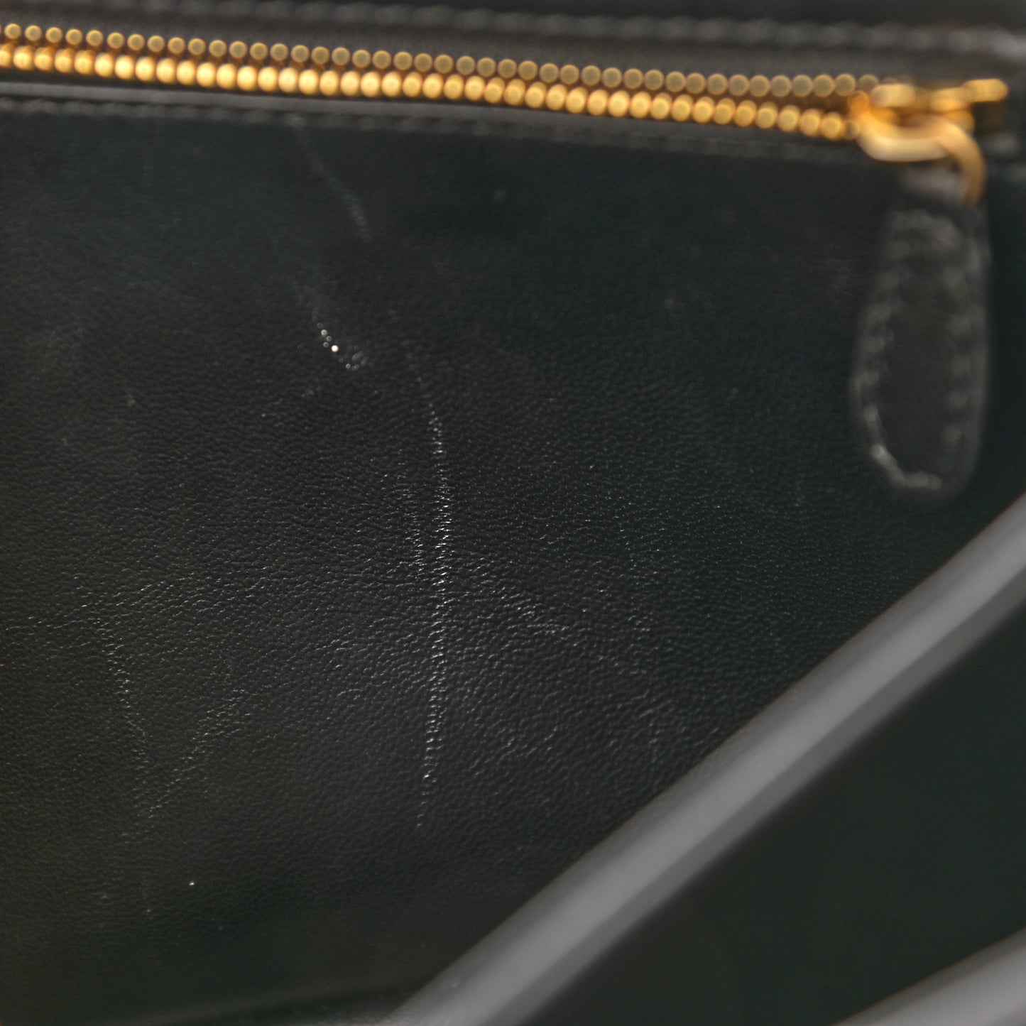 Signature Grained Calfskin Logo S Ville Day Bag Black