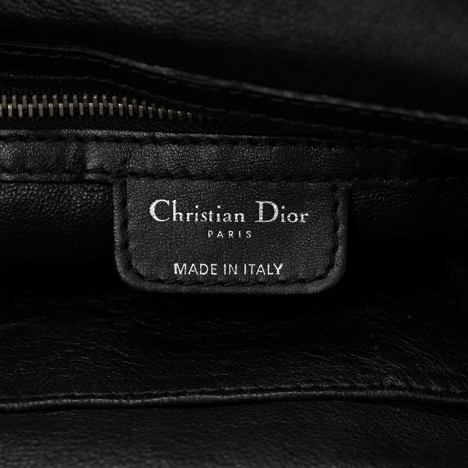 Christian Dior Lambskin Woven Dior Soft Shopping Tote Black 6 of 13