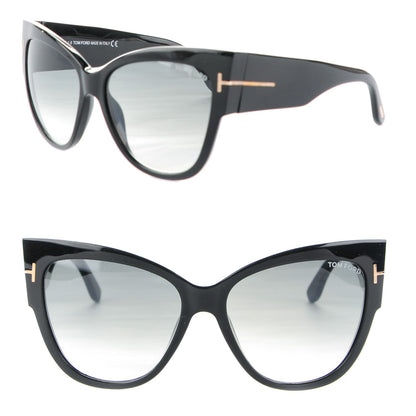 Tom Ford Acetate Anoushka Cat Eye Sunglasses TF371 Black 1 of 6
