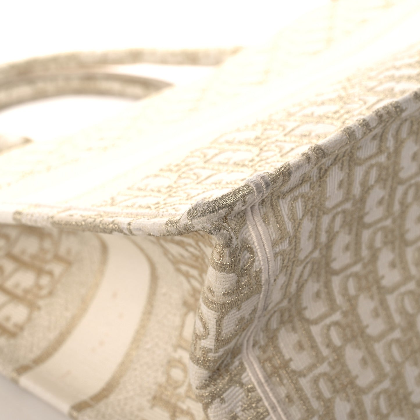 Oblique Medium Book Tote Gold Multicolor