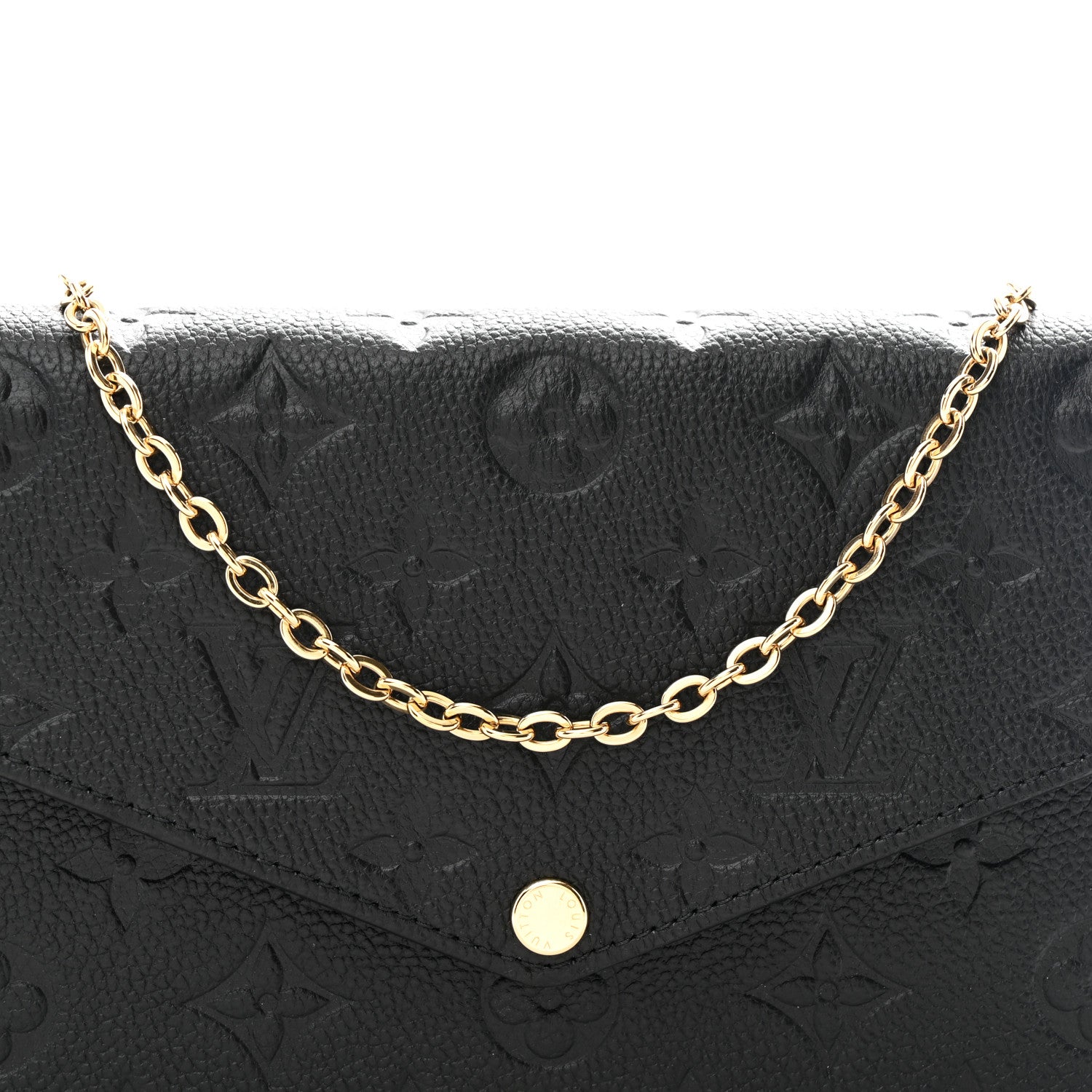 Louis Vuitton Empreinte Pochette Felicie Chain Wallet Black 10 of 12