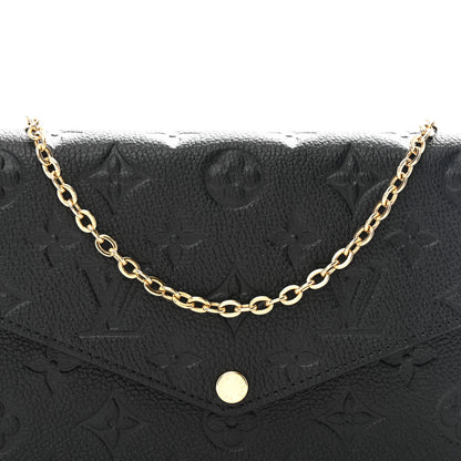 Louis Vuitton Empreinte Pochette Felicie Chain Wallet Black 10 of 12