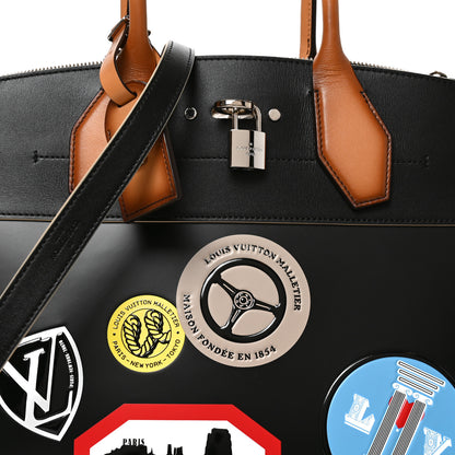 Louis Vuitton Calfskin World Tour City Steamer MM Black 7 of 9