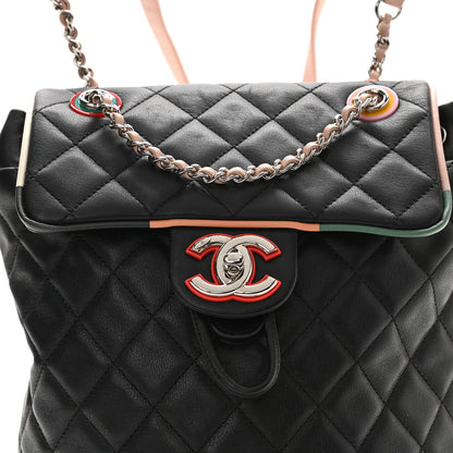Chanel Lambskin Quilted Small Cuba Urban Spirit Backpack Black 8 of 10