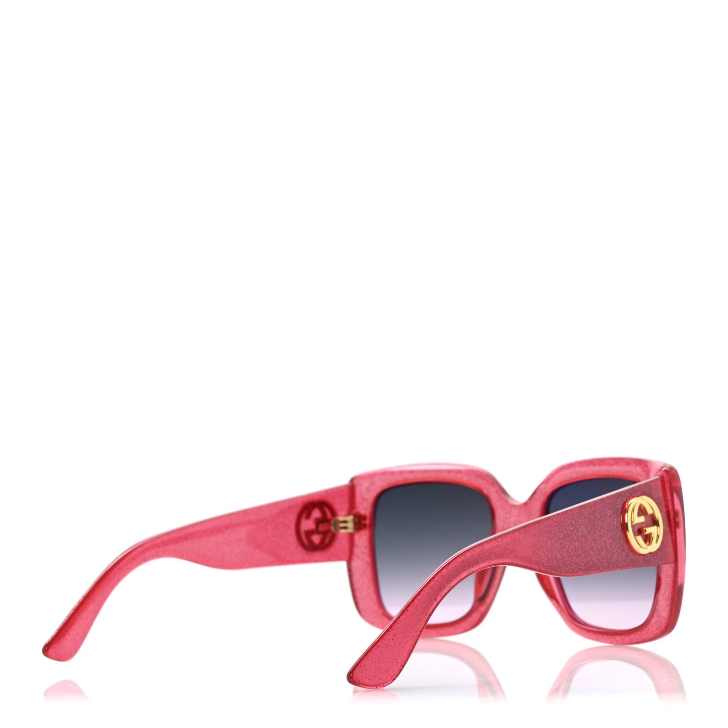 Acetate Square Frame Glitter GG0141S Sunglasses Pink