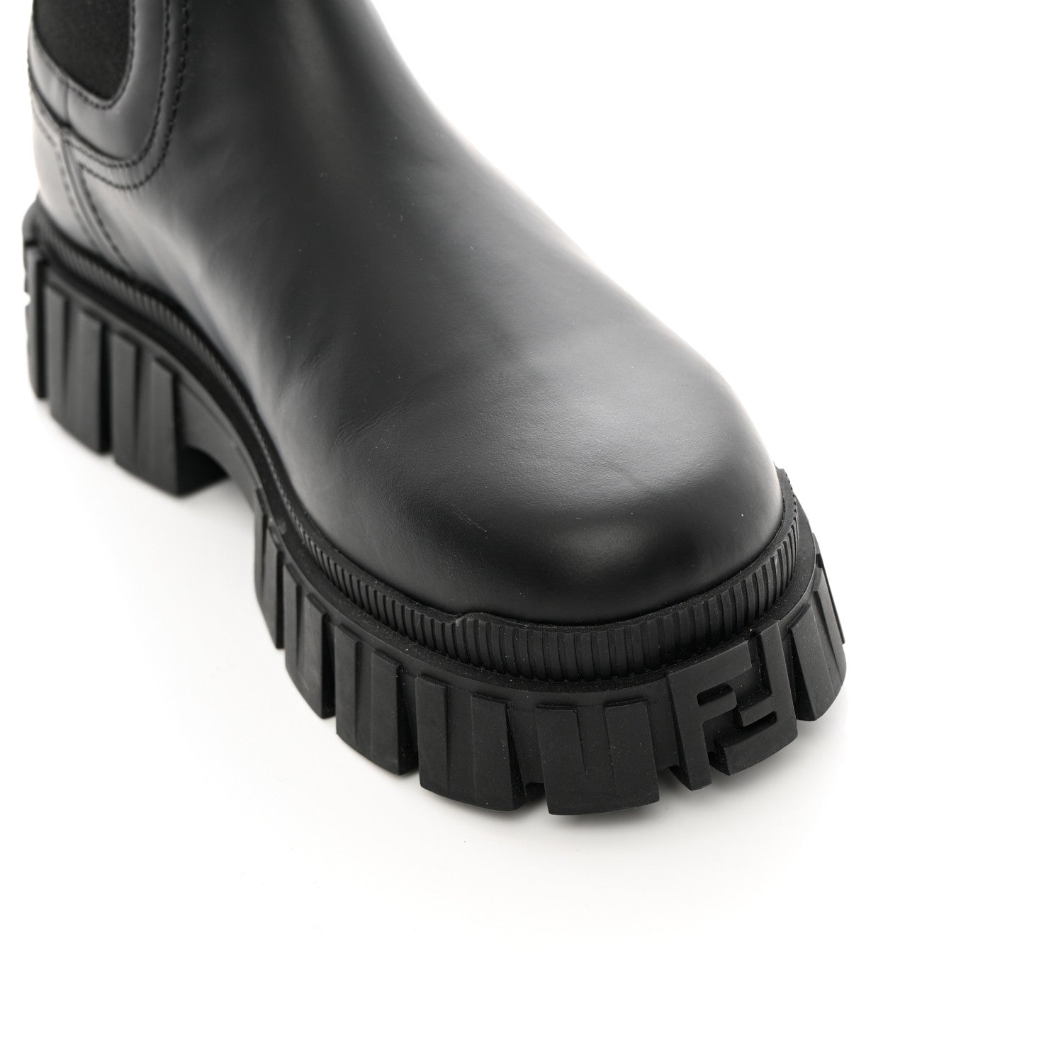 Fendi Calfskin Rubber Fendi Force Chelsea Boots 36.5 Black 8 of 11