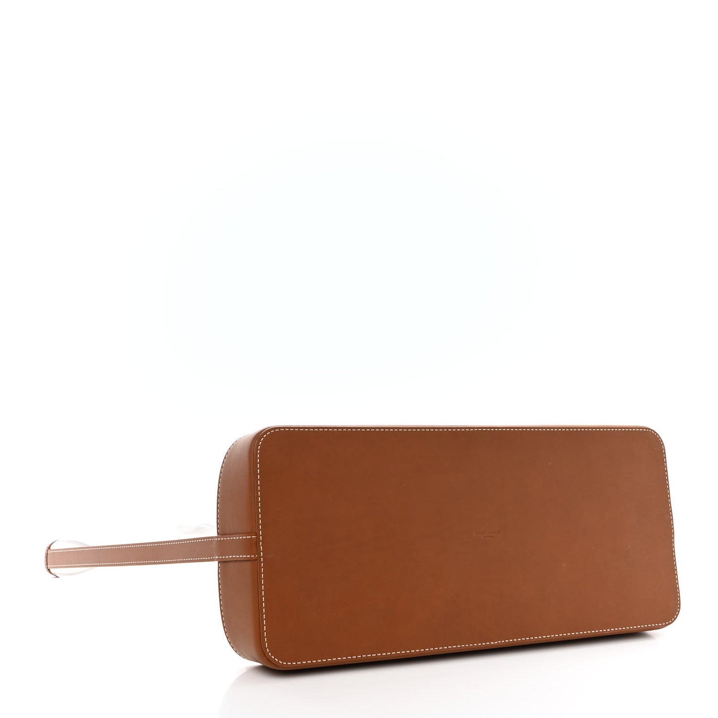 Calfskin Vinyl Cabas Tote Brown