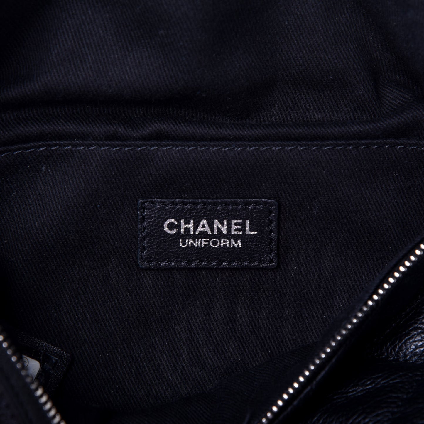Grained Calfskin Quilted Waist Belt Bag Black