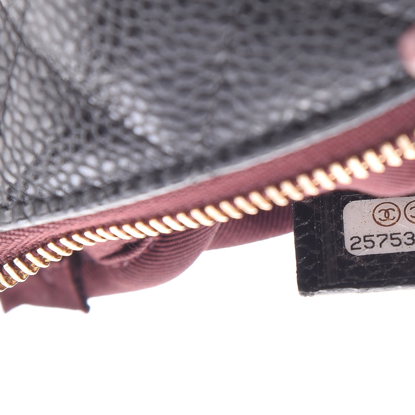 Caviar Quilted Small Cosmetic Case Black