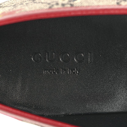 Gucci Canvas GG Monogram Flora Horsebit Womens Jordaan Loafers 39 Beige Ebony Multicolor Rosso 8 of 10